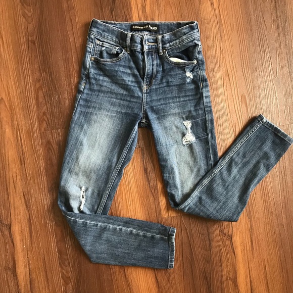 Express Denim - Express distressed skinny jeans